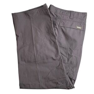 Berne Mens 44X30 Gray Relaxed Straight Leg Cargo Canvas‎ Workwear Pants